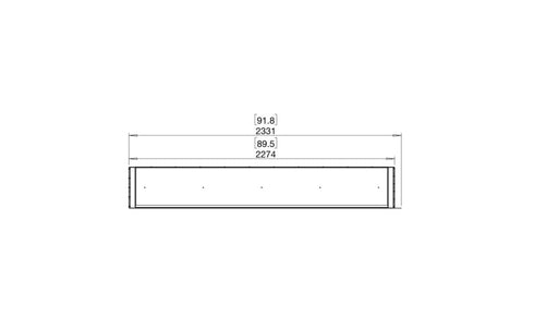 Ecosmart Fire Flex 86PN Peninsula Fireplace Insert - Black Finish / Stainless Steel Burner - ESF.FX.86PN